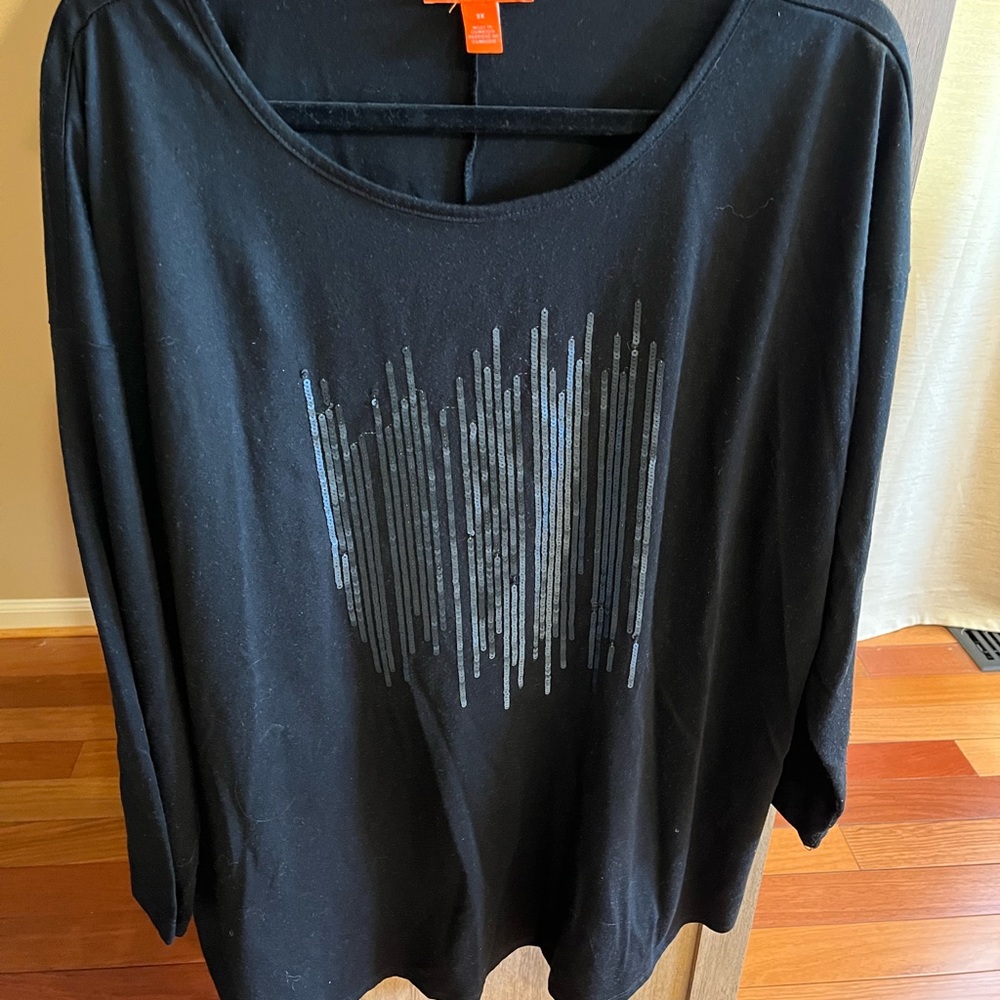 Black Sequined Top